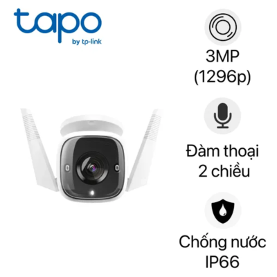 Hình ảnh sản phẩm Camera Wifi ngoài trời 3MP TP-Link Tapo TC65 - Camera Wifi ngoài trời 3MP TP-Link Tapo TC65