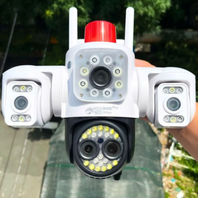 Hình ảnh sản phẩm Camera Wifi Yoosee 5 Mắt 3 Khung Hình 28MP Zoom Xa 15X Quan sát 50 Mét Rõ Nét Cả Đều Xoay 360° - Camera Wifi Yoosee 5 Mắt 3 Khung Hình 28MP Zoom Xa 15X Quan sát 50 Mét Rõ Nét Cả 3 Mắt Đều Xoay 360°